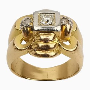 Ring in 18 Carat Yellow Gold with Diamonds