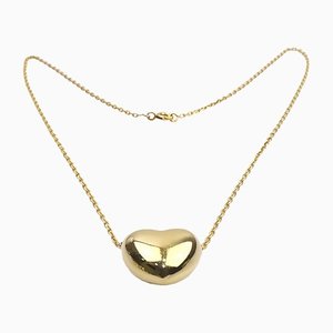 18K Yellow Gold Necklace with Heart Pendant