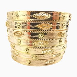 Armbänder aus 18 Karat Gelbgold, 7er Set