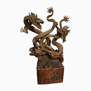 Japanese Dragons Sculpture, 1900s
