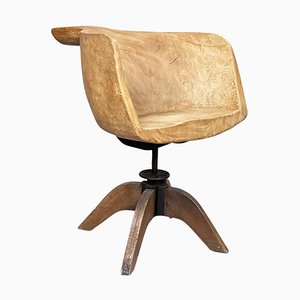Postmoderner italienischer Armlehnstuhl aus Holz, 2000er