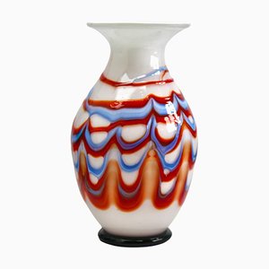 Vintage Space Age Florence Vase aus Opalglas von Empoli, 1955