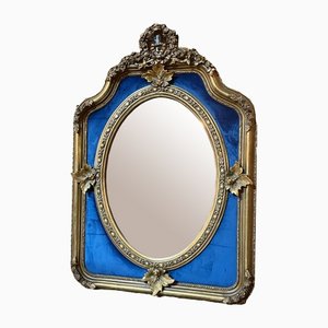 Miroir en Forme de Bouclier en Velours