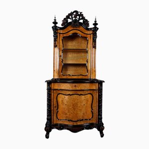 Antique Display Cabinet in Walnut Veneer