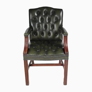 Deep Button Gainsborough Armchair in Leather