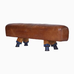Leather Pommel Horse or Bench, 1930s