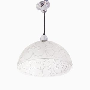 Pendant Light with Lalique Style Lampshade