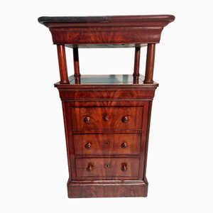 19th Century Pedestal with Drawers in Mahogany