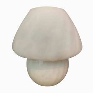 German White Swirled Glass Table Lamp from Peill & Putzler, 1970s