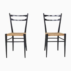 Dining Chairs in the style of Gio Ponti Leggera, Italy, 1960s, Set of 2