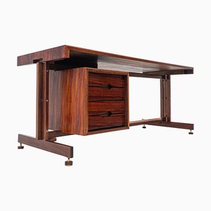 Mid-Century Modern Wooden Desk with Drawers, Italy, 1960s