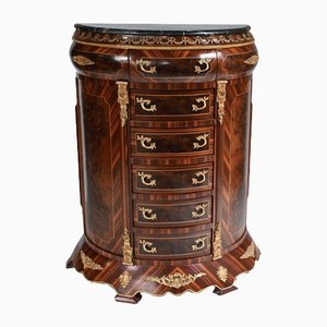French Empire Demi Lune Tall Boy Chest