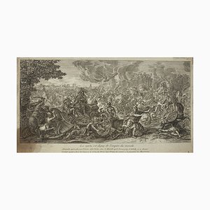 Audran Le Brun, La Vertu est Digne de l'Empire du Monde, Gravure