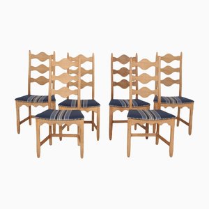 Danish Dining Chairs with High Backrest by Henning Kjærnulf for Nyrup Møbelfabrik, 1960s / 70s, Set of 6