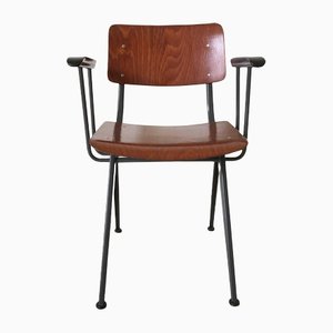 Mid-Century Industrial Prouvé Style Armchair Attributed to Friso Kramer fpr Marko
