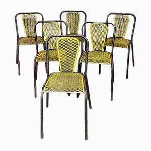 Bistro Stühle von René Malaval, 6er Set