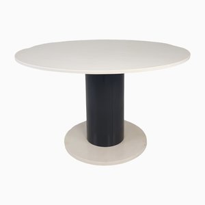 Table de Salle à Manger Ronde en Marbre dans le style d'Ettore Sottsass, 1980s