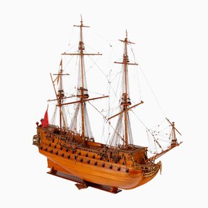 Vintage Handmade Wooden Ship