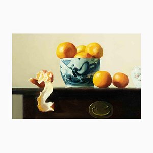 Zhang Wei Guang, Oranges on Table, Original Oil Painting, 2000s