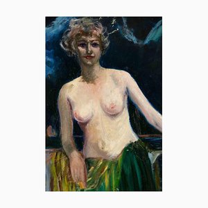 Antonio Feltrinelli, Nude Model, Original Painting, 1930s