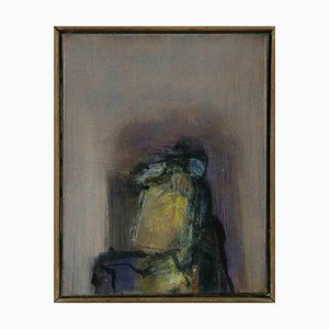 Behçet Safa, figura abstracta, pintura original, años 60