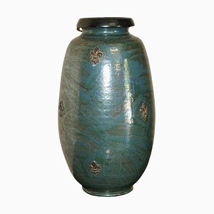 Hirsch Keramik Vase aus Steingut von Roger Guerin, 1930er