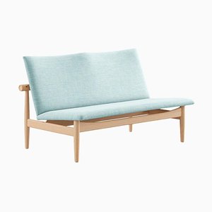 Japan Series Two-Seater Sofa in Wood and Fabric by Finn Juhl