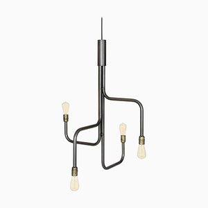 Large Black Oxide Steel Strapatz Ceiling Lamp by Sabina Grubbeson for Konsthantverk