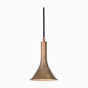 Raw Brass Megafon Ceiling Lamp by Jesper Ståhl for Konsthantverk