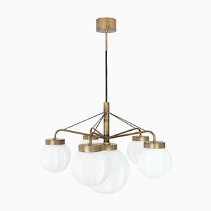 Raw Brass Klyfta 6L Ceiling Lamp by Johan Carpner for Konsthantverk