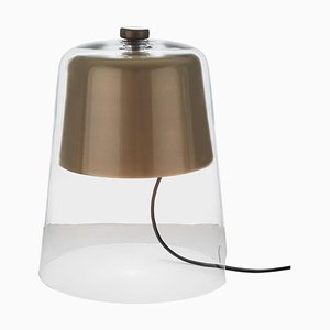 Semplice Table Lamp in Satin Gold Glaze by Sam Hecht for Oluce
