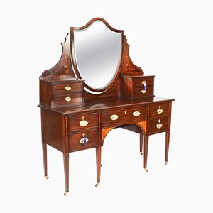 Antique Victorian Mahogany Dressing Table & Mirror
