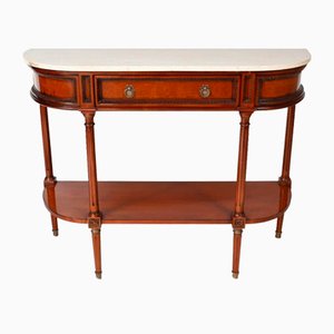 Regency Mahogany Marble Top Console Table