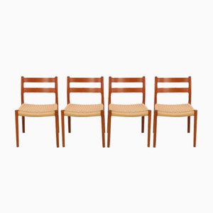 Modell 84 Stühle von Niels O. Møller für JL Møllers Furniture Factory, 1960er, 4er Set