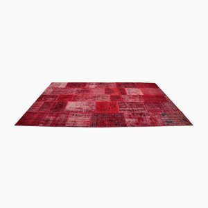 Tapis Vintage en Laine Bordeaux