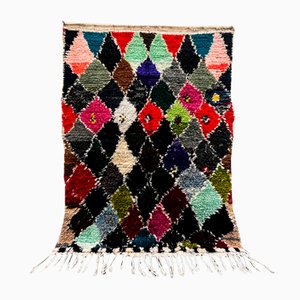Marokkanischer Handgefertigter Boucherouite Teppich