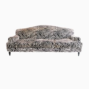 Domusneva Rome Sofa in Zebra Pattern Velvet