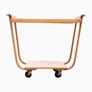 Vintage PB01 Plywood Serving Trolley by Cees Braakman for Ums Pastoe, 1950s