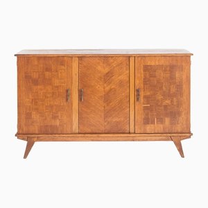 Oak Sideboard with Marquetry Front, France, 1960s
