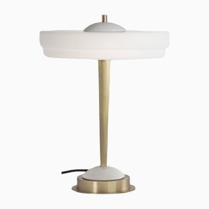 White Trave Table Lamp by Bert Frank