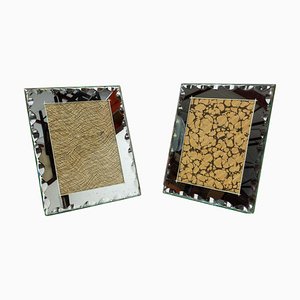 French Art Deco Mirror Standing Photo Frames, 1930s, Set of 2