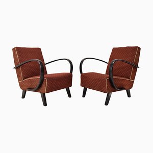 Bentwood Armchairs by Jindrich Halabala for Up Závody, 1950s, Set of 2