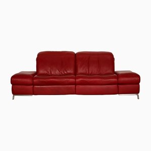 Modell 1510 Zwei-Sitzer Sofa aus Rotem Leder von Himolla
