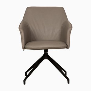 Mara Chair in Grey Leather from Leolux