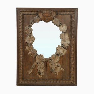 Spiegel aus geschnitztem Holz, 19. Jh