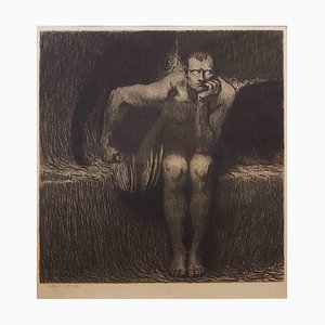 Franz von Stuck, Lucifero, Acquaforte, acquatinta e puntasecca, fine XIX secolo