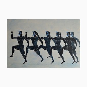 Penny Rumble, Olympians, 2022, Oil Painting