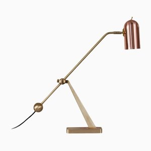 Stasis Table Lamp in Brass and Copper by Bert Frank