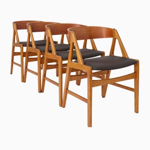 Vintage Danish Chairs by Henning Kjaernulf, 1960s, Set of 4