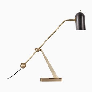 Stasis Table Lamp in Brass and Bronze by Bert Frank